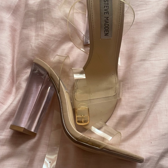 SOLD Steve Madden Clear Heels - Picture 2 of 3